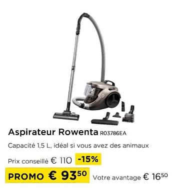 Promotions Aspirateur rowenta ro3786ea - Rowenta - Valide de 03/01/2024 à 31/01/2024 chez Molecule