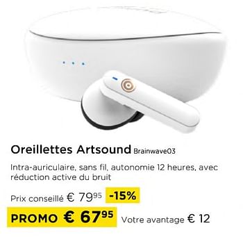 Promotions Oreillettes artsound brainwave03 - Artsound - Valide de 03/01/2024 à 31/01/2024 chez Molecule