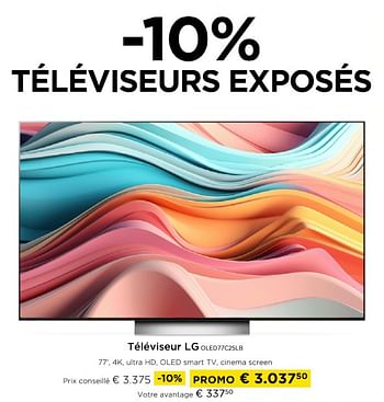 Promotions Téléviseur lg oled77c25lb - LG - Valide de 03/01/2024 à 31/01/2024 chez Molecule