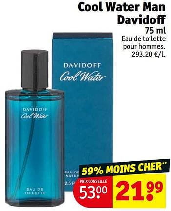 Promotions Cool water man davidoff - Davidoff - Valide de 08/01/2024 à 14/01/2024 chez Kruidvat