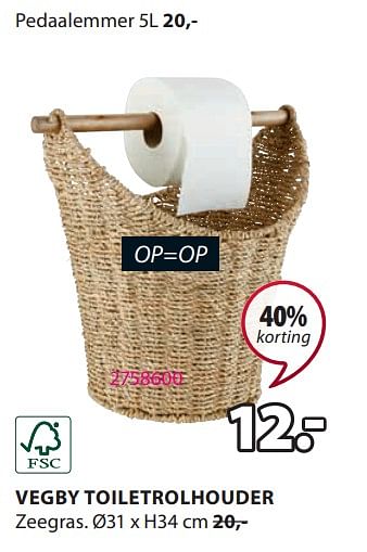 Promoties Vegby toiletrolhouder - Huismerk - Jysk - Geldig van 03/01/2024 tot 31/01/2024 bij Jysk