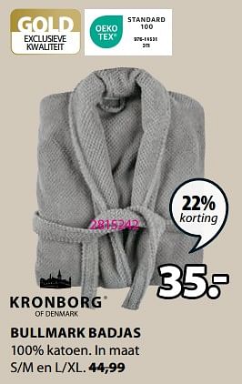 Promoties Bullmark badjas - Kronborg - Geldig van 08/01/2024 tot 31/01/2024 bij Jysk