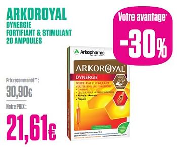 Promotions Arkoroyal dynergie fortifiant + stimulant - Arkoroyal - Valide de 27/12/2023 à 31/01/2024 chez Medi-Market
