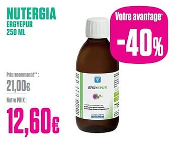 Promotions Nutergia ergyepur - Nutergia - Valide de 27/12/2023 à 31/01/2024 chez Medi-Market