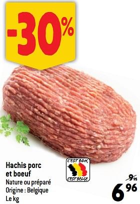 Promotions Hachis porc et boeuf - Produit maison - Match - Valide de 10/01/2024 à 16/01/2024 chez Match