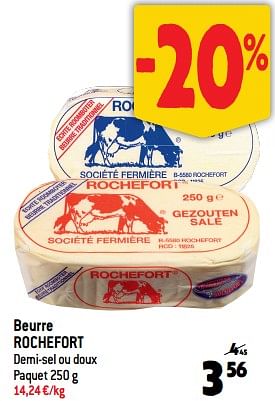 Promotions Beurre rochefort - Rochefort - Valide de 10/01/2024 à 16/01/2024 chez Match