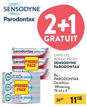 Promotions Parodontax dentifrice whitening - Parodontax - Valide de 03/01/2024 à 16/01/2024 chez DI