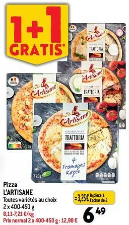 Promoties Pizza l’artisane - L'Artisane - Geldig van 10/01/2024 tot 16/01/2024 bij Match