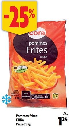 Promotions Pommes frites cora - Produit maison - Match - Valide de 10/01/2024 à 16/01/2024 chez Match