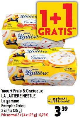Promotions Yaourt frais + onctueux la laitiere nestle - Nestlé - Valide de 10/01/2024 à 16/01/2024 chez Match