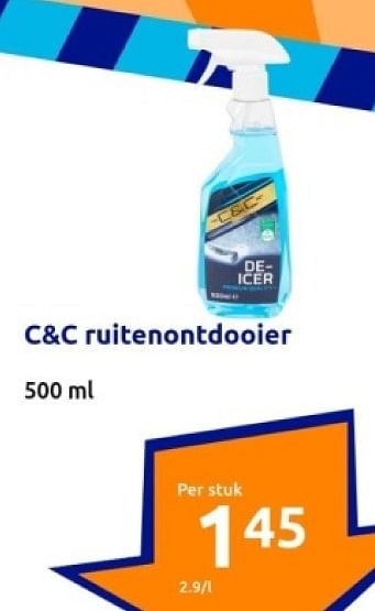 Promoties C+c ruitenontdooier - C&C - Geldig van 10/01/2024 tot 16/01/2024 bij Action