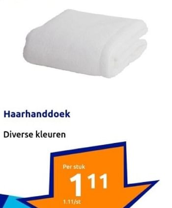 Promoties Haarhanddoek - Huismerk - Action - Geldig van 10/01/2024 tot 16/01/2024 bij Action
