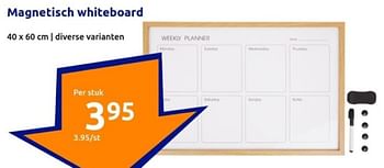 Promoties Magnetisch whiteboard - Huismerk - Action - Geldig van 10/01/2024 tot 16/01/2024 bij Action