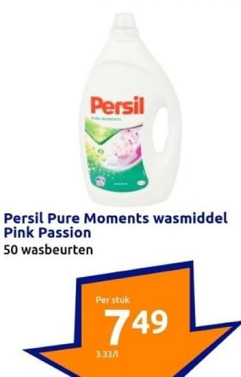 Promoties Persil pure moments wasmiddel pink passion - Persil - Geldig van 10/01/2024 tot 16/01/2024 bij Action