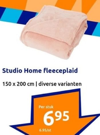 Promoties Studio home fleeceplaid - Studio Home - Geldig van 10/01/2024 tot 16/01/2024 bij Action