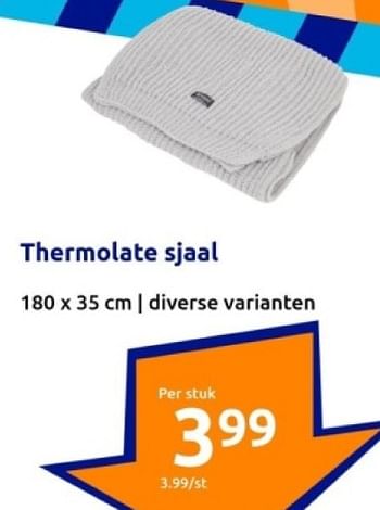 Promoties Thermolate sjaal - Huismerk - Action - Geldig van 10/01/2024 tot 16/01/2024 bij Action