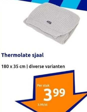 Promoties Thermolate sjaal - Huismerk - Action - Geldig van 10/01/2024 tot 16/01/2024 bij Action