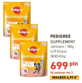 Promoties Pedigree supplement - Pedigree - Geldig van 10/01/2024 tot 21/01/2024 bij Tom&Co