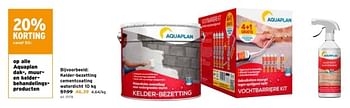 Promotions Aquaplan kelder-bezetting cementcoating waterdicht - Aquaplan - Valide de 10/01/2024 à 16/01/2024 chez Gamma