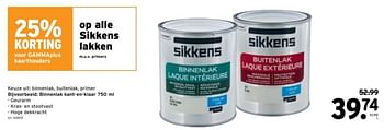 Promotions Binnenlak kant-en-klaar - Sikkens - Valide de 10/01/2024 à 16/01/2024 chez Gamma