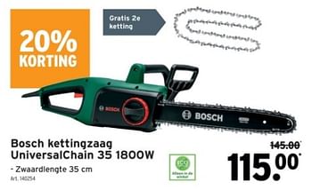 Promoties Bosch kettingzaag universalchain 35 - Bosch - Geldig van 10/01/2024 tot 16/01/2024 bij Gamma