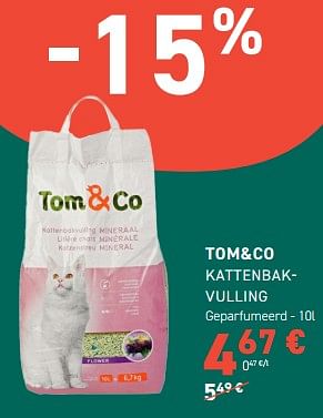 Promoties Tom+co kattenbakvulling - Huismerk - Tom & Co - Geldig van 10/01/2024 tot 21/01/2024 bij Tom&Co