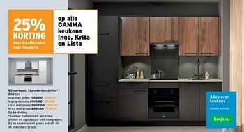 Promoties Gamma keuken standaardopstelling ingo met greep - Gamma - Geldig van 10/01/2024 tot 16/01/2024 bij Gamma