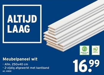 Promoties Meubelpaneel wit - Huismerk - Gamma - Geldig van 10/01/2024 tot 16/01/2024 bij Gamma