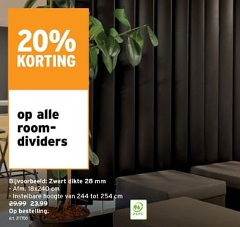 Promoties Roomdivider zwart - Huismerk - Gamma - Geldig van 10/01/2024 tot 16/01/2024 bij Gamma