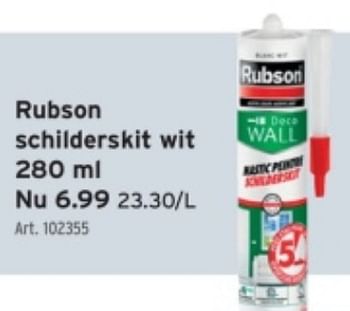 Promoties Rubson schilderskit wit - Rubson - Geldig van 10/01/2024 tot 16/01/2024 bij Gamma