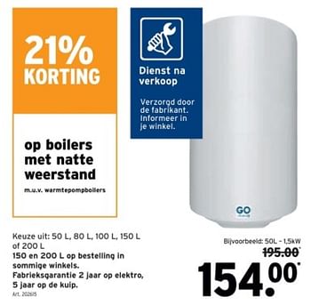 Promoties Van marcke boilers met natte weerstand - Van Marcke - Geldig van 10/01/2024 tot 16/01/2024 bij Gamma