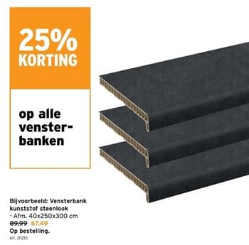 Promoties Vensterbank kunststof steenlook - Huismerk - Gamma - Geldig van 10/01/2024 tot 16/01/2024 bij Gamma
