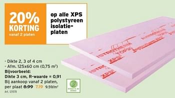Promoties Xps polystyreen isolatieplaten - Huismerk - Gamma - Geldig van 10/01/2024 tot 16/01/2024 bij Gamma