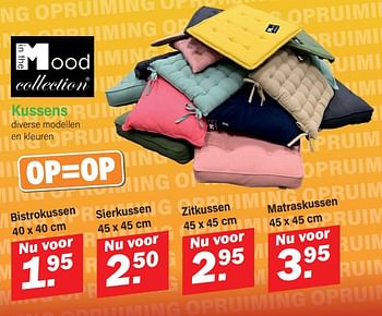 Promoties Bistrokussen - Mood Collection - Geldig van 10/01/2024 tot 27/01/2024 bij Van Cranenbroek