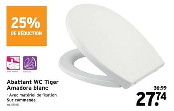 Promotions Abattant wc tiger amadora blanc - Tiger - Valide de 10/01/2024 à 16/01/2024 chez Gamma