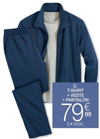 Promotions T-shirt + veste + pantalon - Produit Maison - Damart - Valide de 02/01/2024 à 30/06/2024 chez Damart