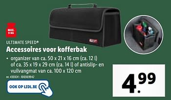 Promoties Accessoires voor kofferbak - Ultimate Speed - Geldig van 17/01/2024 tot 23/01/2024 bij Lidl