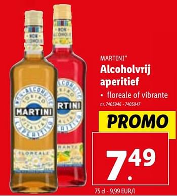 Promotions Alcoholvrij aperitief - Martini - Valide de 17/01/2024 à 23/01/2024 chez Lidl