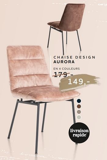 Promotions Chaise design aurora - Produit Maison - Xooon - Valide de 11/01/2024 à 28/01/2024 chez Xooon