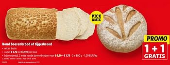 Promoties Rond boerenbrood of tijgerbrood - Huismerk - Lidl - Geldig van 17/01/2024 tot 23/01/2024 bij Lidl