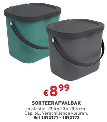 Promoties Sorteerafvalbak - Huismerk - Trafic  - Geldig van 10/01/2024 tot 31/01/2024 bij Trafic