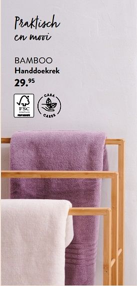 Promoties Bamboo handdoekrek - Huismerk - Casa - Geldig van 07/09/2023 tot 17/01/2024 bij Casa