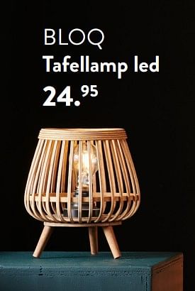 Promoties Bloq tafellamp led - Huismerk - Casa - Geldig van 07/09/2023 tot 17/01/2024 bij Casa