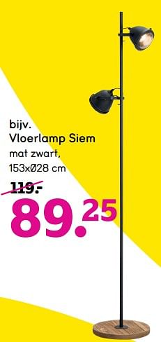 Promoties Vloerlamp siem - Huismerk - Leen Bakker - Geldig van 03/01/2024 tot 31/01/2024 bij Leen Bakker