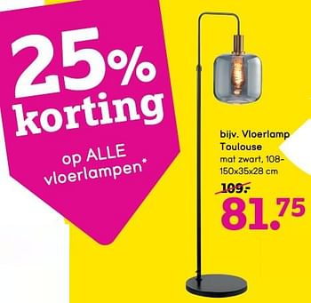 Promoties Vloerlamp toulouse - Huismerk - Leen Bakker - Geldig van 03/01/2024 tot 31/01/2024 bij Leen Bakker
