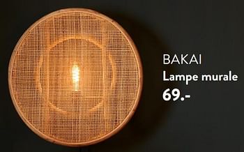 Promotions Bakai lampe murale - Produit maison - Casa - Valide de 07/09/2023 à 17/01/2024 chez Casa