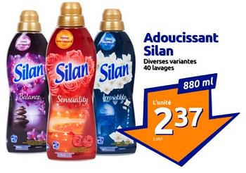 Promotions Adoucissant silan - Silan - Valide de 10/01/2024 à 16/01/2024 chez Action