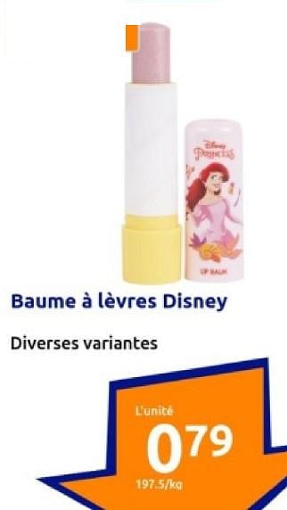 Promotions Baume à lévres disney - Disney - Valide de 10/01/2024 à 16/01/2024 chez Action