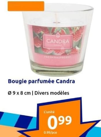 Promotions Bougie parfumée candra - Candra - Valide de 10/01/2024 à 16/01/2024 chez Action