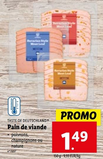 Promotions Pain de viande - Taste of Deutschland - Valide de 17/01/2024 à 23/01/2024 chez Lidl